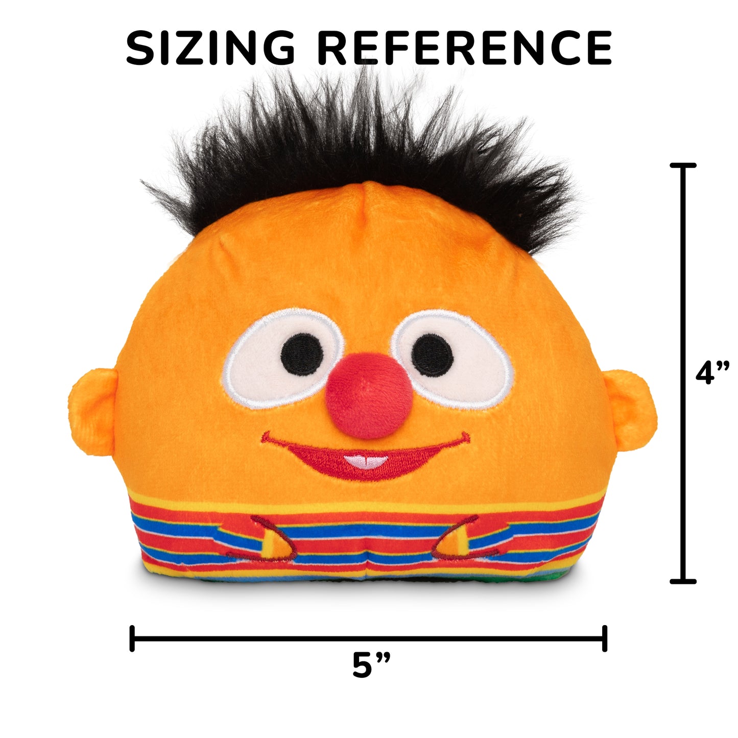 Bert & Ernie 4" Reversible Plushie sizing reference