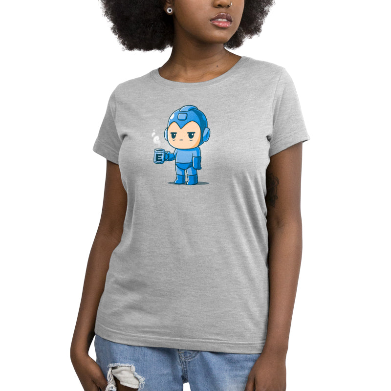Premium Cotton T-shirt - A women's officially licensed Energy Capsule Needed apparel with an image of a blue robot by Capcom.