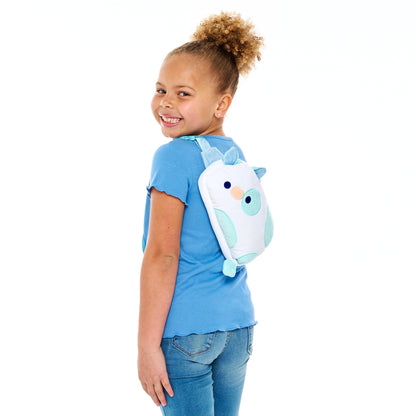 A young girl smiling over her shoulder with a Plushiverse Udderly Adorable Plushie Fanny Pack featuring Kawaii Cuties by TeeTurtle.
