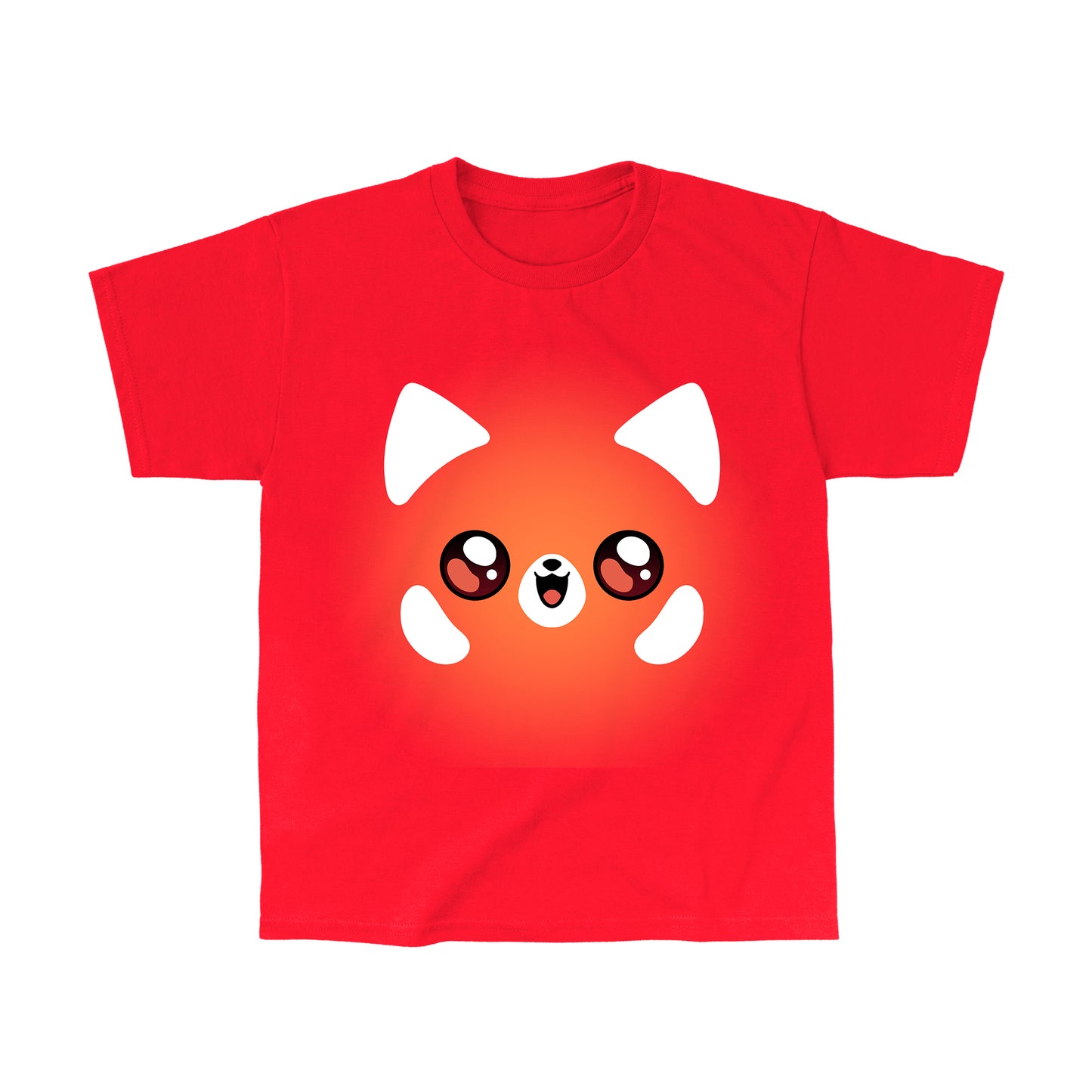 Classic Cotton T-shirt_TeeTurtle Red Panda T-Shirt red t-shirt featuring a kawaii panda face.