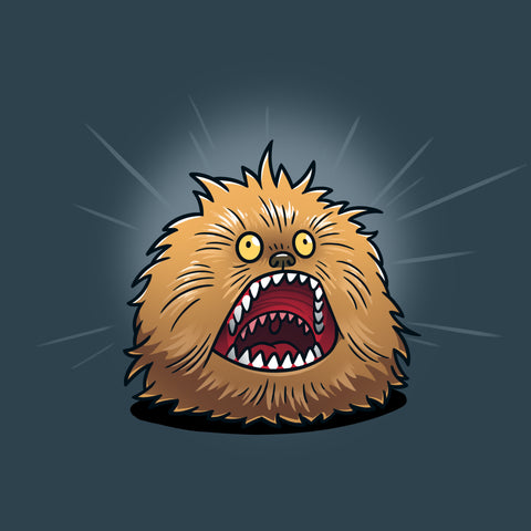 Premium Cotton T-shirt_TeeTurtle denim blue Screaming Fizzgig apparel featuring a screaming Fizzgig.