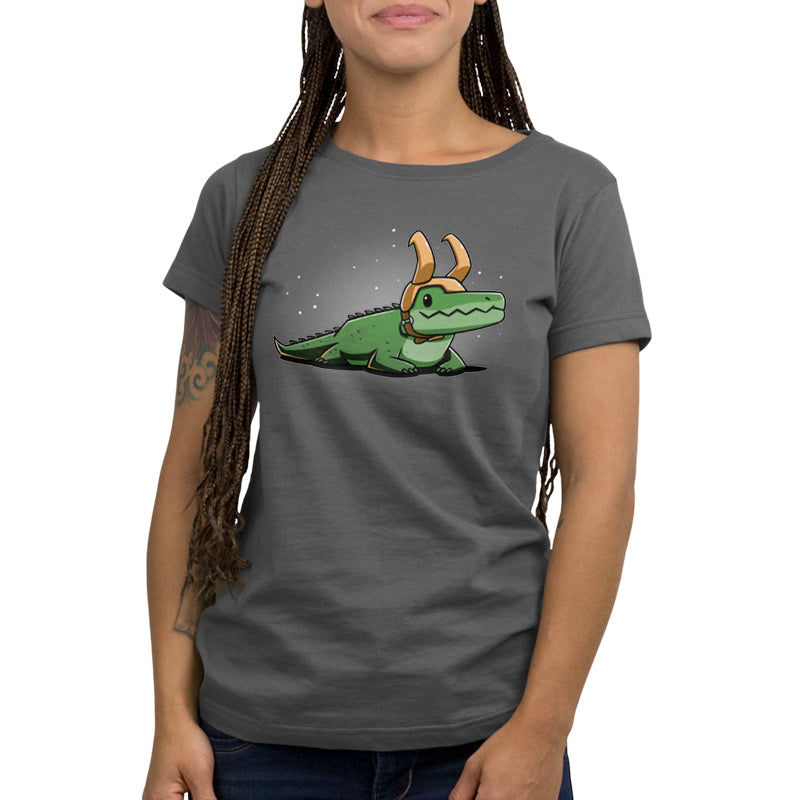 A variant Alligator Loki women's t-shirt with a crocodile on it. (Marvel)