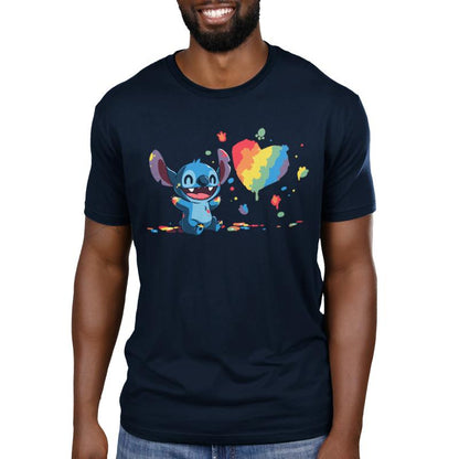 Lilo & Stitch Disney Officially Licensed Paw Painting (Stitch) men's t-shirt.