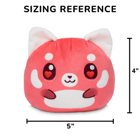 Valentine Present Red Panda 4" Reversible Plushie