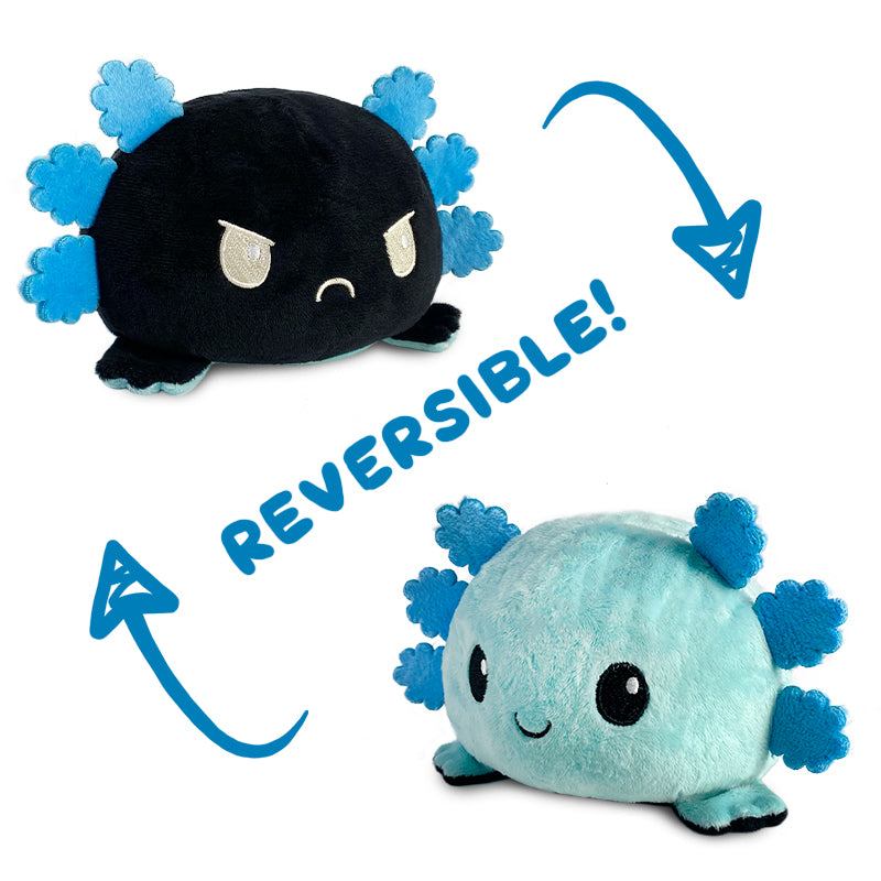 Reversible Axolotl Plushie (Black + Blue) – TeeTurtle