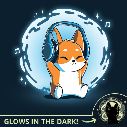 Surrounded by Music (GLOW) glows in the dark t-shirt from TeeTurtle.