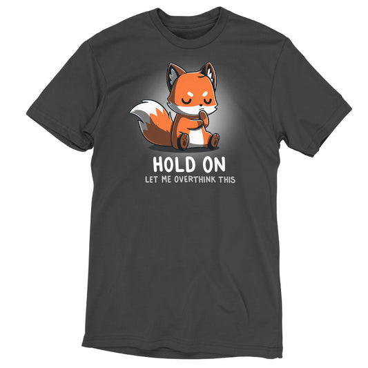 A Let Me Overthink This t-shirt from TeeTurtle with an image of a fox.