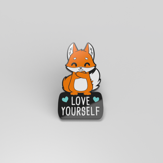 Metal and enamel Love Yourself Enamel Pin should be replaced with 