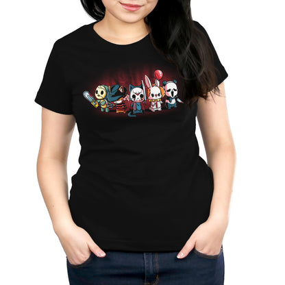 A classic women's T-shirt featuring the Horror Crew by TeeTurtle.