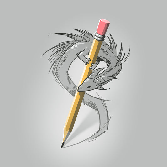 A Sketchbook Dragon T-shirt featuring a drawing of a pencil by TeeTurtle.