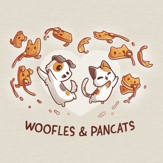 Super soft Woofles & Pancats natural heather T-Shirt by TeeTurtle.