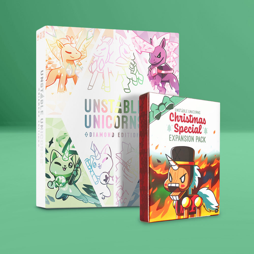 Unstable Unicorns: Diamond Edition: Base Game + Christmas Expansion Bu –  TeeTurtle