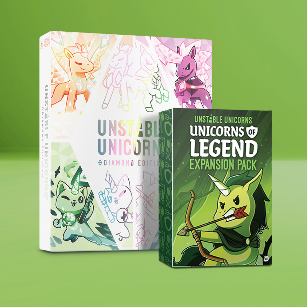Unstable Unicorns: Diamond Edition: Base Game + Unicorns of Legend Exp –  TeeTurtle