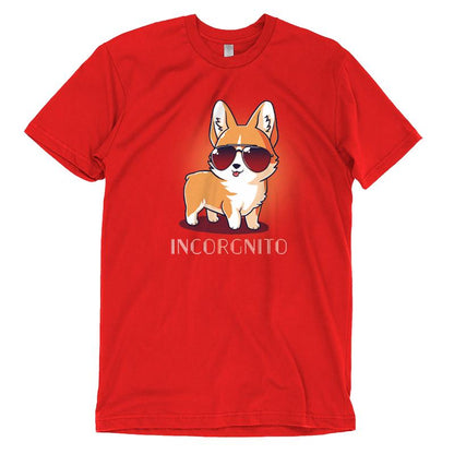 A red TeeTurtle Incorgnito T-shirt.