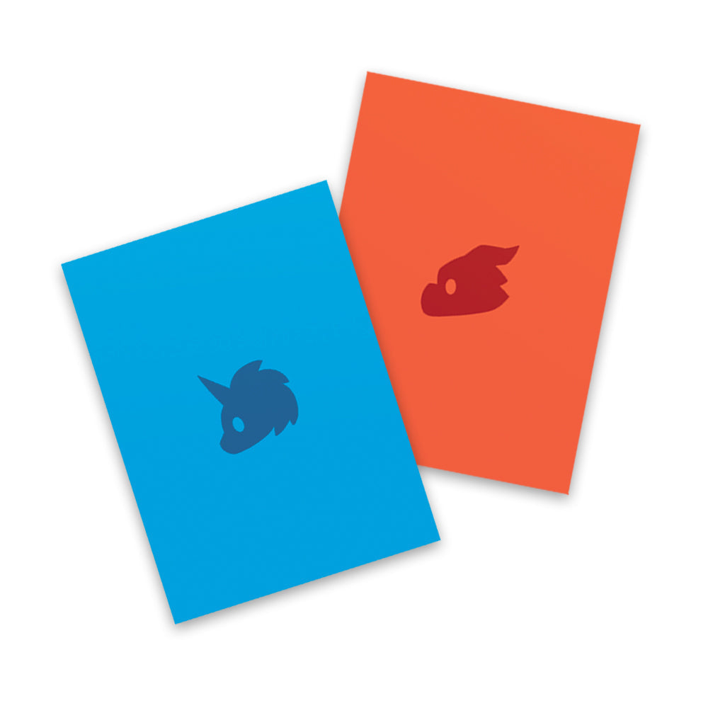 team sleeves for cards Tic Tac K.O. Dragons vs. Unicorns: Team Dragon + Team Unicorn Card Sleeve Bundle