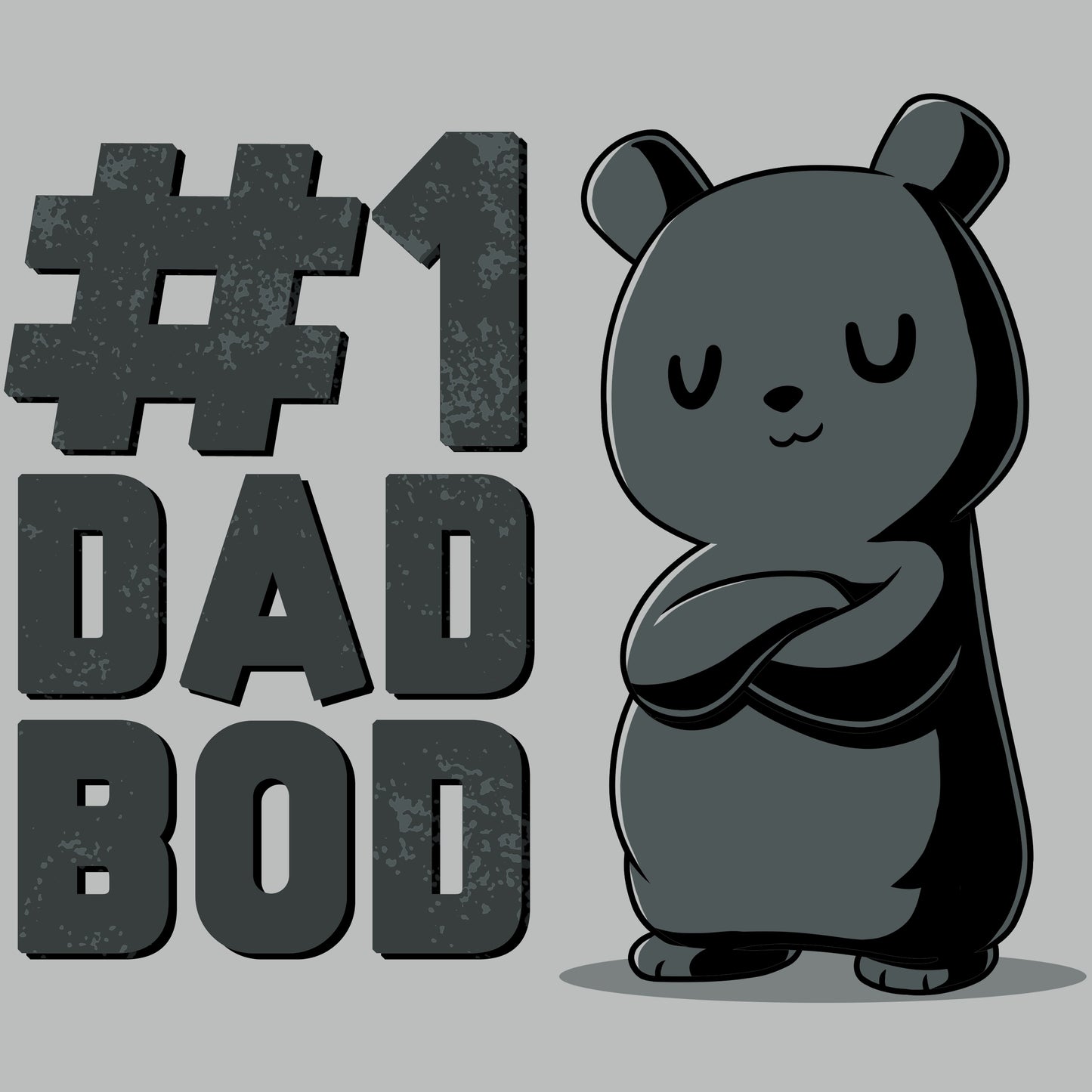 Limited stock #1 Dad Bod t-shirt featuring a black bear. (Brand: TeeTurtle)