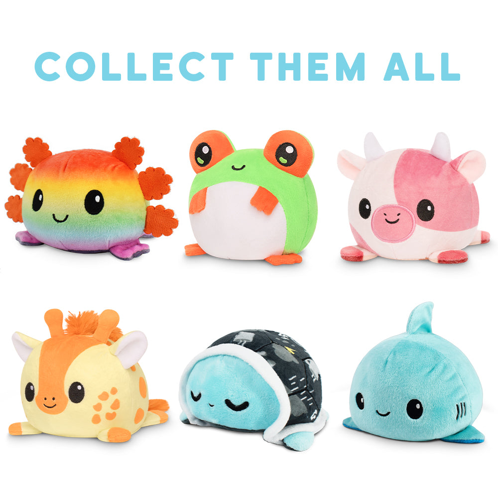 Collect all the TeeTurtle Reversible Octopus Plushies (Aqua + Green & Purple Gradient), mood plushies.