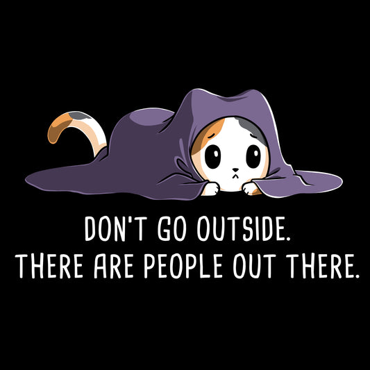 Illustration of a cat hidden under a blanket, with the text: 