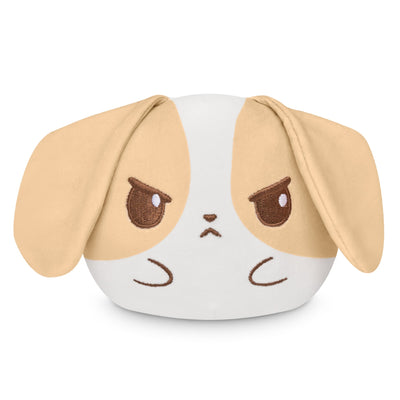 Stuffed animal with an angry expression, now a TeeTurtle Plushiverse Floppy Bunny 4" Reversible Plushie.