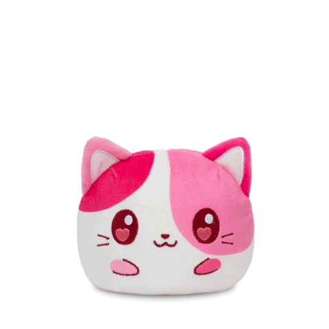 Valentine Present Cat 4" Reversible Plushie flip gif
