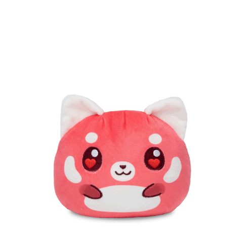 Valentine Present Red Panda 4" Reversible Plushie