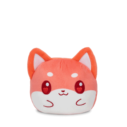 Valentine Present Shiba 4" Reversible Plushie flip gif