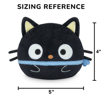 Chococat & Pochacco 4" Reversible Plushie with a sizing reference of 4 inches in height