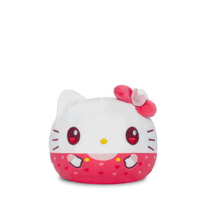 Valentine Present Hello Kitty 4" Reversible Plushie flip gif