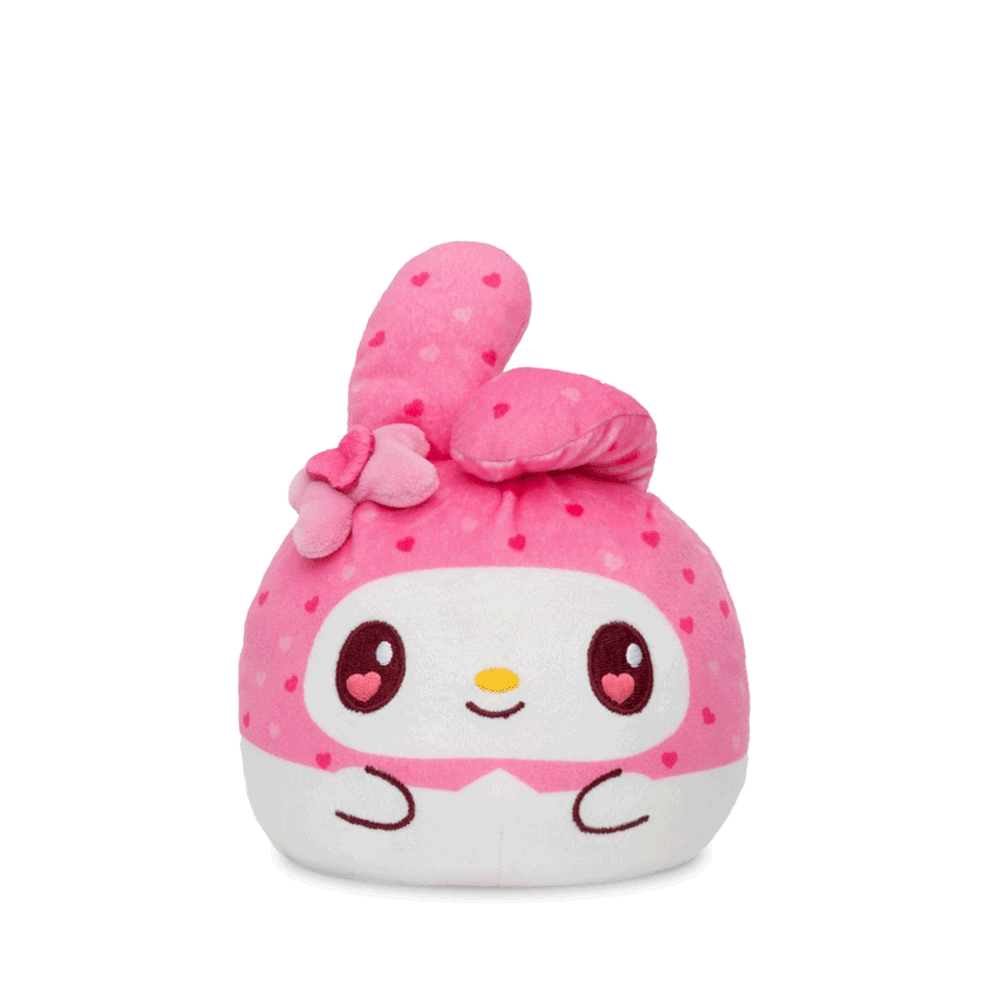 Valentine Present My Melody 4" Reversible Plushie flip gif