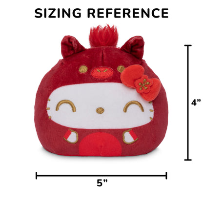 Lunar New Year Horse Hello Kitty 4" Reversible with a sizing reference of four inches in height