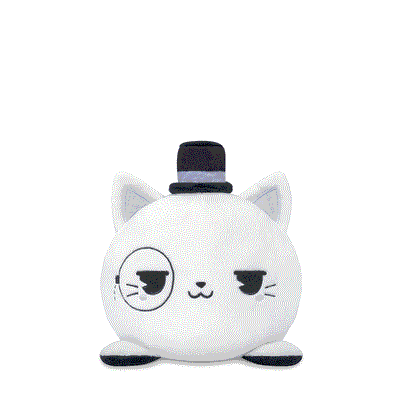 Rubberhose Fancy Cat 6" Reversible Plushie
