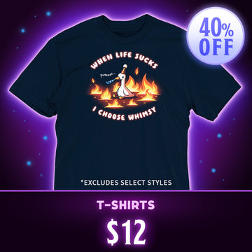 $12 T-Shirts Deal Square with 40% Off Sign for Final Hours