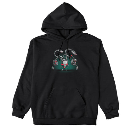 Pullover Hoodie_TeeTurtle black Gir (Duty-Mode) apparel featuring Gir with an array of weapons drawn.