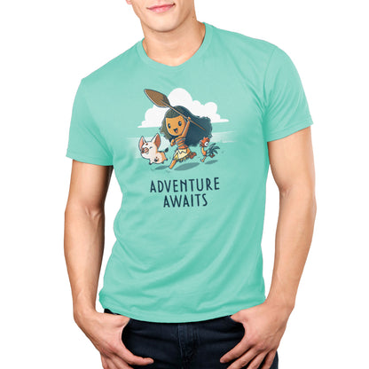 Officially licensed Disney Adventure Awaits (Moana) men's t-shirt.