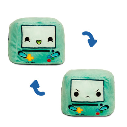 Reversible Adventure Time BMO plush shown with two different facial expressions.