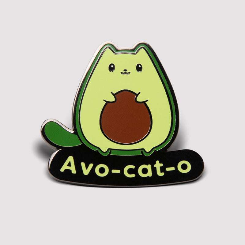 TeeTurtle's Avo-Cat-O Pin features a cat.