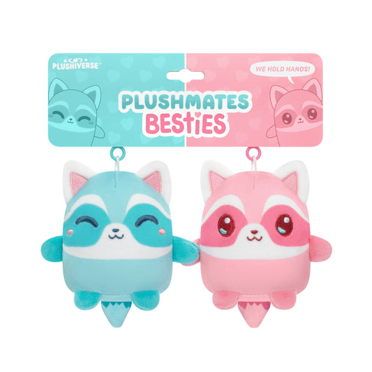 Two Plushiverse Thief of My Heart Raccoon Plushmates Besties by TeeTurtle in a package.