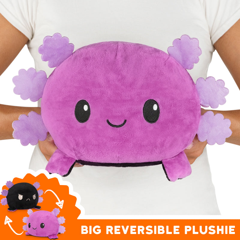 TeeTurtle's TeeTurtle Big Reversible Axolotl Plushie (Purple + Black) is a must-have for fans of mood plushies.