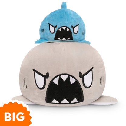This reversible TeeTurtle Big Shark & Narwhal Plushie by TeeTurtle is perfect for any shark lover or plushie collector.