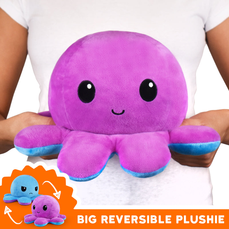 TeeTurtle Big Reversible Octopus Plushie (Purple + Blue) by TeeTurtle.