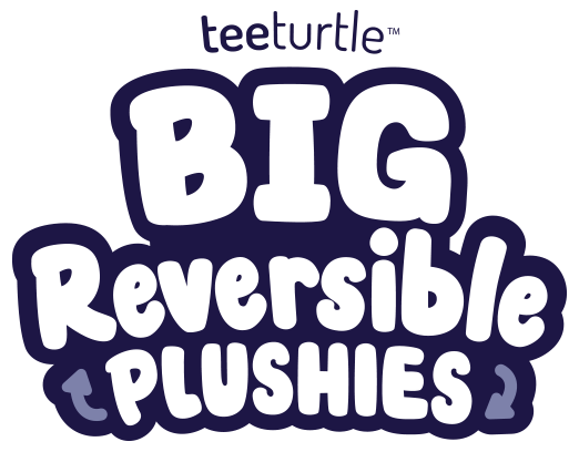 TeeTurtle presents the TeeTurtle Big Reversible Wolf Plushie (Pink + Aqua), including the charming reversible wolf plushie.