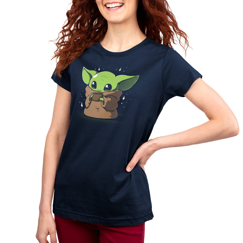 Officially licensed Star Wars Grogu Sipping Soup T-shirt.