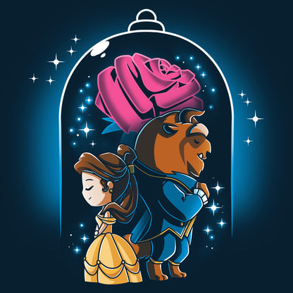 Officially licensed Disney Beauty and the Beast t-shirt featuring the Beauty and The Beast glass dome.