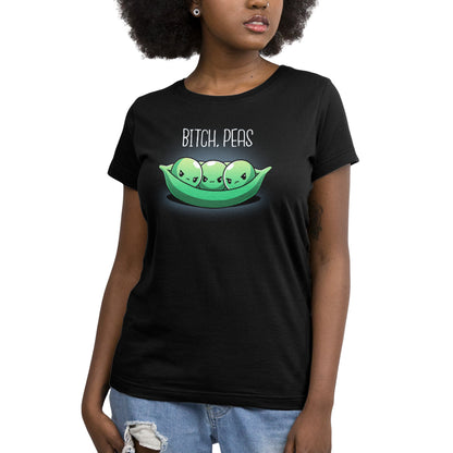 Grumpiness in a pod women's TeeTurtle Bitch, Peas short sleeve t-shirt.