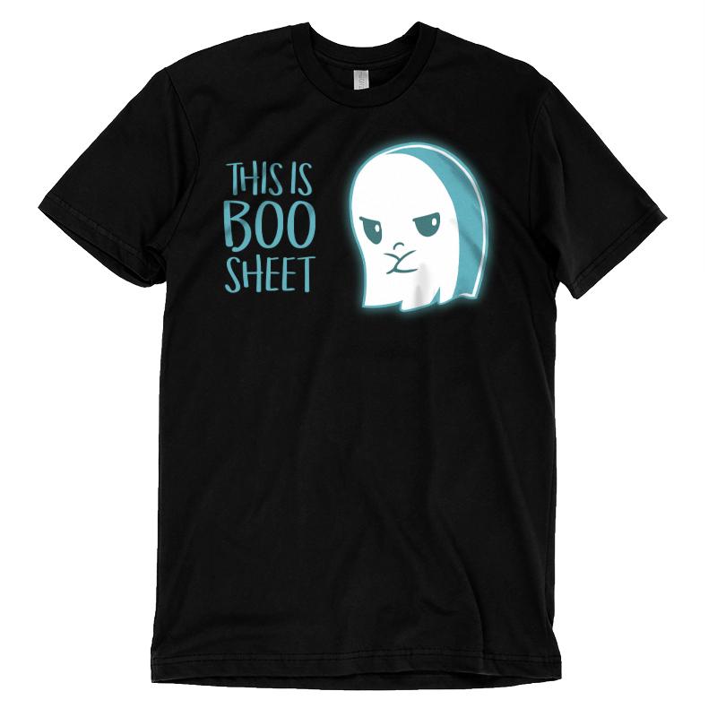 A TeeTurtle t-shirt with the phrase "Boo Sheet".
