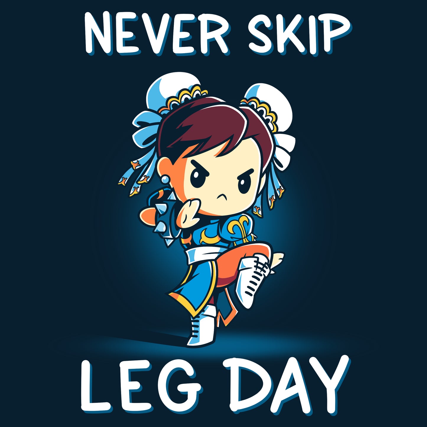 Officially licensed Never Skip Leg Day (Chun-Li) by Capcom.