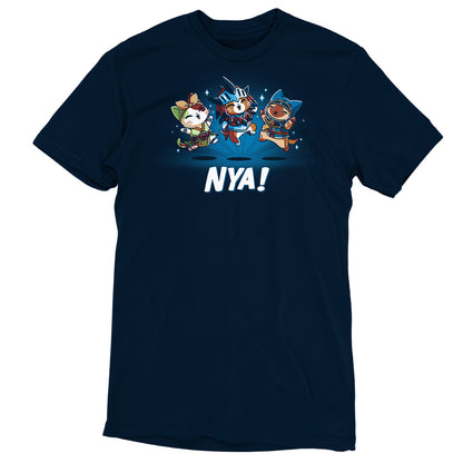 A Monster Hunter Nya Felynes t-shirt with the words "nya" on it.