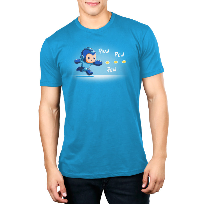 Officially licensed Pew Pew Mega Man t-shirt by Capcom.