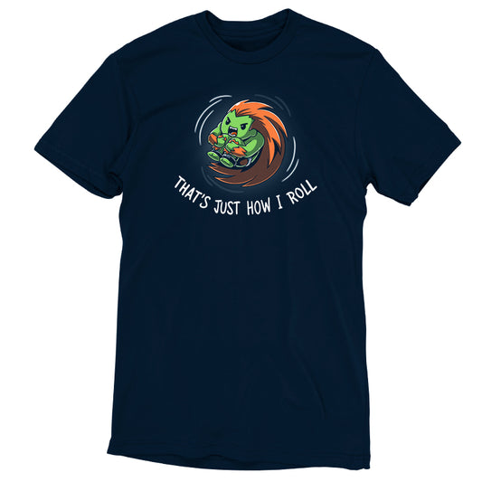 An officially licensed t-shirt featuring That's Just How I Roll (Blanka) from Capcom.