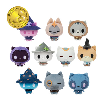 Mystic Moon Cloudheads Bundle - Bundle features all 10 cat witch character Cloudheads from our game Mystic Moon. The image shows all ten on a white background with a gold "Mom's Choice Awards" badge in the upper right corner 